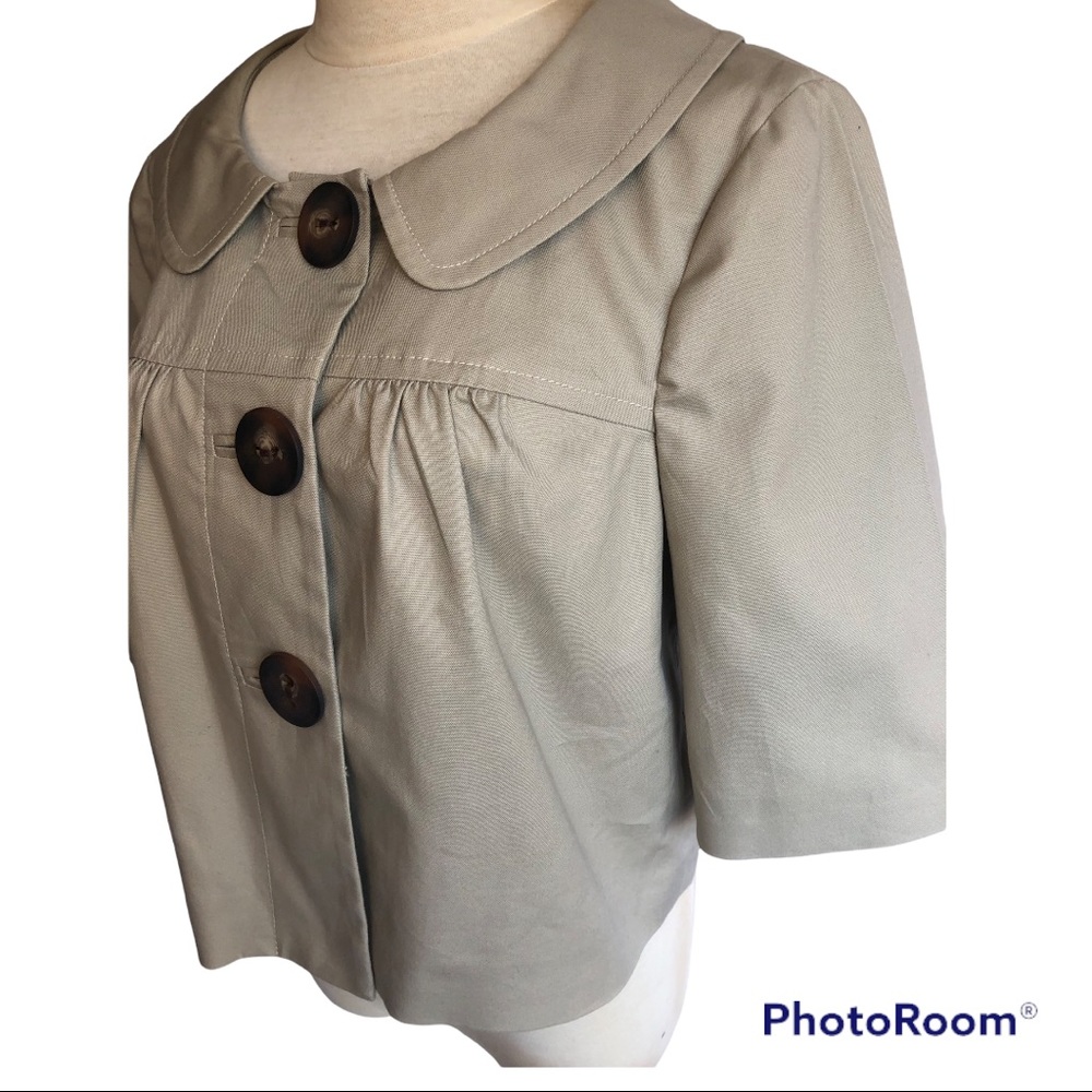 Tommy Hilfiger Beige Khaki Lined Swing Blazer Jacket Sz L